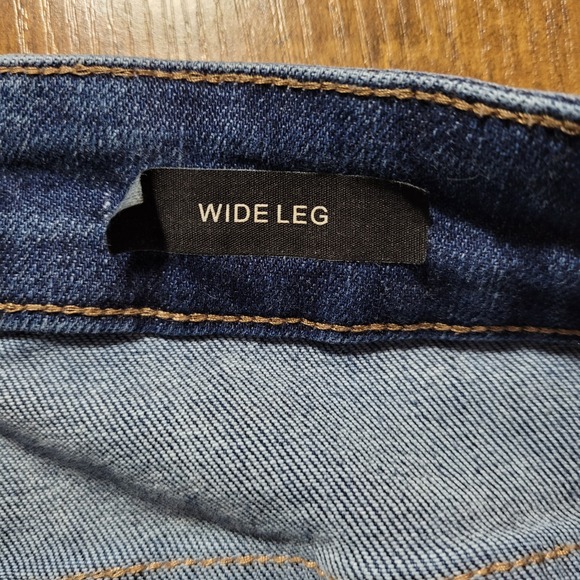 Judy Blue 18W Wide Leg Cropped Jeans Distressed Blue Denim 35x23 - Picture 7 of 13